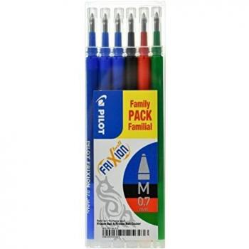 Pilot FriXion Ball – Ensemble de 6 recharges assorties – Pointe moyenne