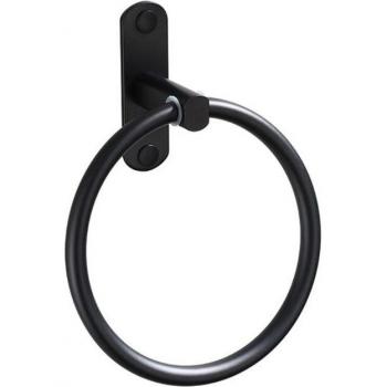 Porte-serviettes noir en aluminium