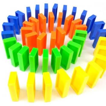 Dominó de Plástico Colorido para Niños