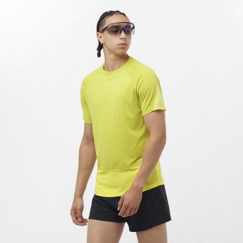 T-shirt manica corta Salomon Cross Run giallo citronella uomo