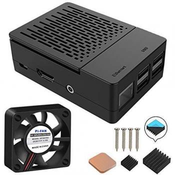 GeeekPi Boitier pour Raspberry Pi 3 modèle B + (Noir)