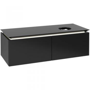Waschbeckenunterbett Legato B581 – 1200 mm × 380 mm × 500 mm, LED-Beleuchtung, Rechtsposition