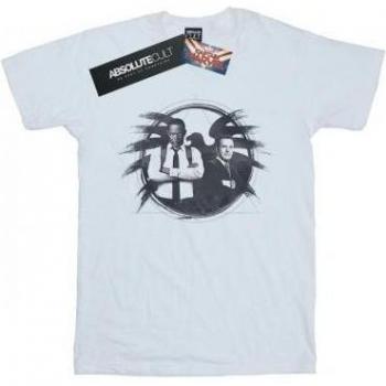 Superhero Duo Nick Fury & Agent Coulson Men’s T‑Top
