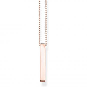 Colgante de Prisma en Plata con Acabado en Oro Rosa de 18k