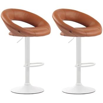 Tabourets de Bar Olinda en Similicuir avec Piètement Métallique