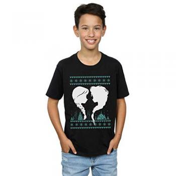 Disney Frozen Christmas Sisters T-Shirt Black 12-13 Years