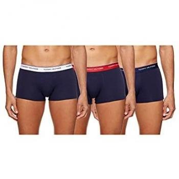 Tommy Hilfiger Herren Hüft-Shorts 3p Lr Trunk, 3er Pack, Mehrfarbig, Small