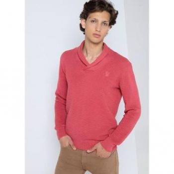 Jersey de cuello cruzado rojo para hombre Six Valves
