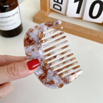 U‑Shape Tortoise Marble Hair Comb