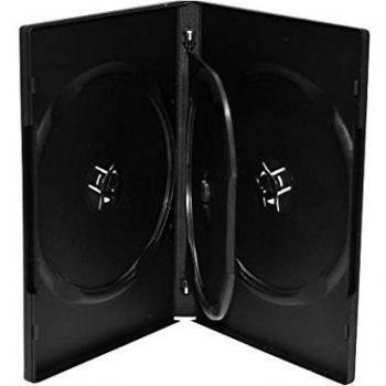 Étui de protection DVD 4 disques 14 mm Noir