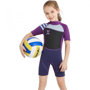 Traje de Surf para Niñas One Piece 2.5MM de Manga Corta