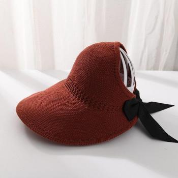 Cutout Ribbon Sun Hat