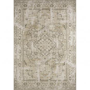 Tapis décoratif vert pastel motif fleurs 160x230