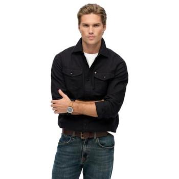 Men’s XL Superdry Merchant Ranch Long Sleeve Shirt – Black