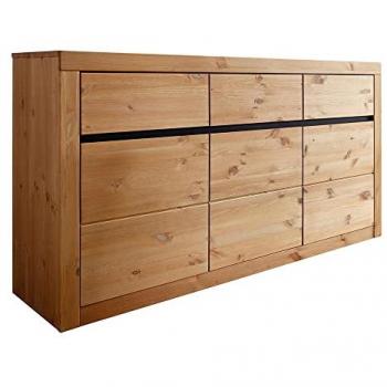 LOMADOX Wohn-/Esszimmer Sideboard Massivholz WILSON-69 in Kiefer massiv eichefarbig, b/h/t: ca. 160/85/42 cm