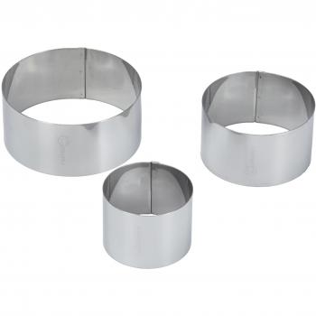 Moldes de Emplatar de Acero Inoxidable, Aros Redondos