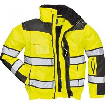 Hi Vis Classic Bomber Jacket Yellow/Black 3XL