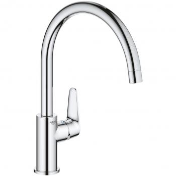 Grohe BauCurve Einhebel-Küchenmischer mit hoher Auslauf, Chrom