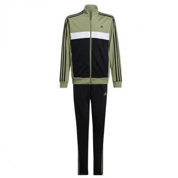Chándal Deportivo Infantil Verde y Negro Adidas Essentials 3 Bandas Tiberio