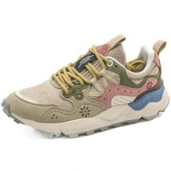Flower Mountain Women's Yamano 3 Multicolor Beige Low Top Sneakers