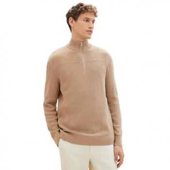 Tom Tailor Pullover 1038315 Braun Regular Fit L Herren