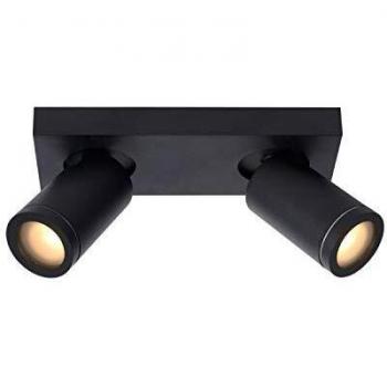 Click-licht LED Wandleuchte Taylor, Farbe: Schwarz, Brennstellen: 2 x GU10, Leuchtmittel enthalten: Ja, LED,, Extra-Warmweiß