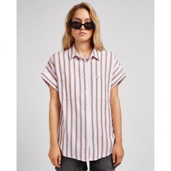 Estilo Rayas Lee Camisa Femenina