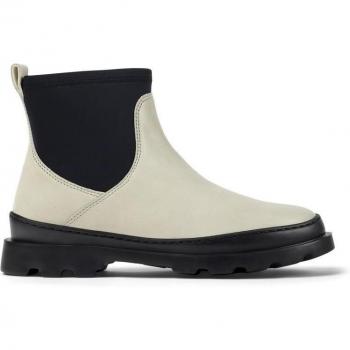 CAMPER Brutus Ankle Boots Women Grey Black Size 36 Smooth Leather Cotton Fabric