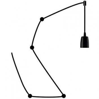 Porcelaine Noire Segula Tampa – suspension à 6 m avec câble textile
