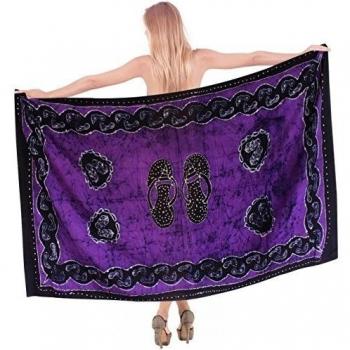 Pareo Violeta con Falda de Traje de Baño de Algodón