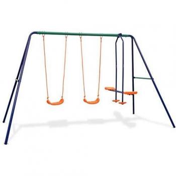 Sonata Swing Set with 4 Orange Seats