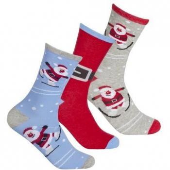 Chaussettes d'Été Féminines en Coton Riche, Pack 3 Paires, Taille 4-8 (UK), Gris-Bleu