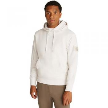 Calvin Klein Jeans Herren Sweatshirt Badge Hoodie Weiß XL