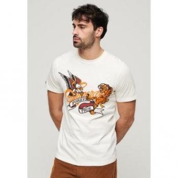 Camisa Superdry Manga Corta Tatuaje Script para Hombres