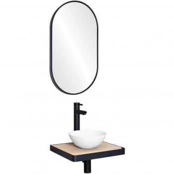 Meuble Lave-Mains Moderne avec Vasque et Accessoires