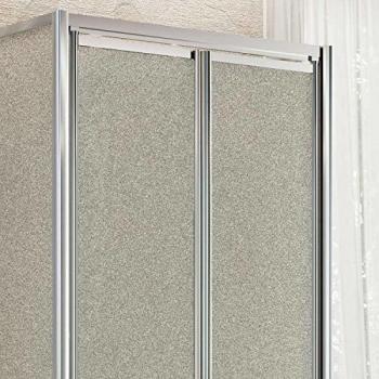 Douche Cabine 3‑Côtés Idralite 70×80×70 cm H185 – Verre Opaque, 2 Fixes + Salon 2 Pivotantes (Clint)