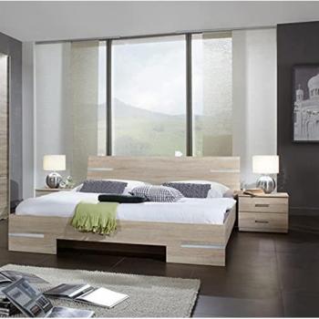 Double cama de style industriel – Longueur 1,89 m Profondeur 2,10 m Hauteur 0,81 m