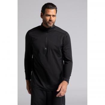 JP1880 Men's Black Plus Size QuickDry Shirt, XL, Polyester/Spandex