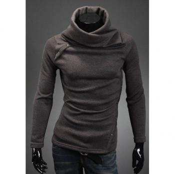 Manga Larga Suéter Hombre XS-4XL Con Cuello Alto