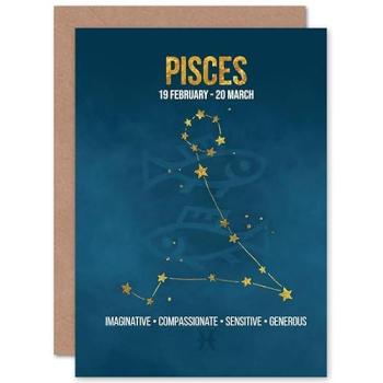 Artery8 Pisces Birthmark Astro Card