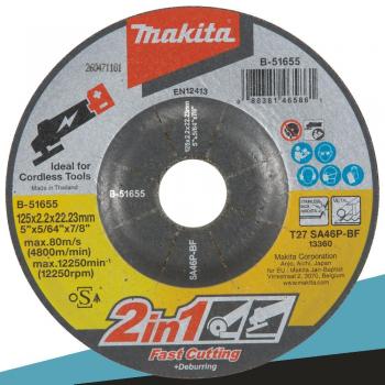 Meule tranchante Makita B‑51655, 125 mm, double usage