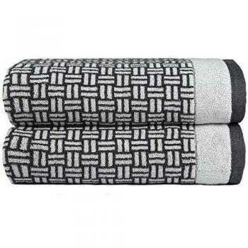 TRIDENT Super Absorbent Bath Towels, 2 Piece Set, Cotton Blend, Macaron, 500 GSM