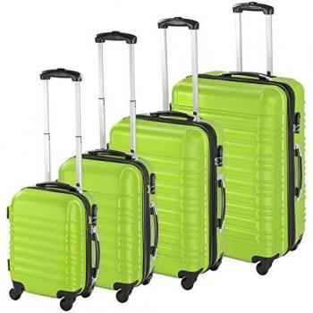 Set di 4 valigie ABS Rigido Trolley Valigia Bagaglio a Mano Borsa Elegante