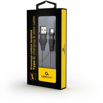 Gembird 1m USB A to USB C Premium Cable Black
