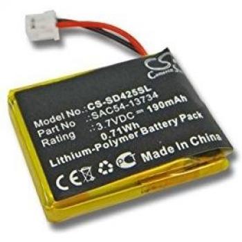 Vhbw Batterie 190mAh 3,7V Li-polymère pour Sportdog FieldTrainer SD-425S