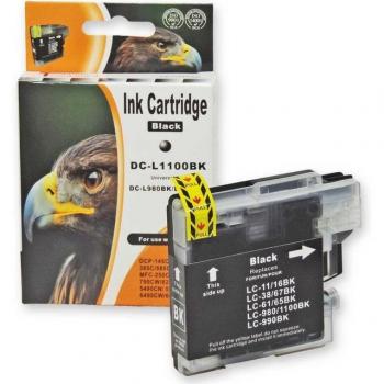 Brother LC‑980/LC‑1100 BK Black 450‑Seiten-Druckerpatrone D&C