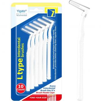 10-Piece L-Shaped Interdental Brush Set