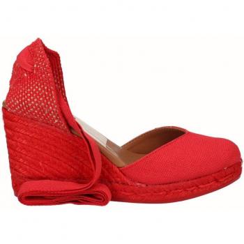 Viguera Alpargata Mujer 1939 Rojo Cuña Alta Lino