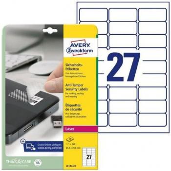 Avery Zweckform L6114-20 Permanent Adhesive Labels