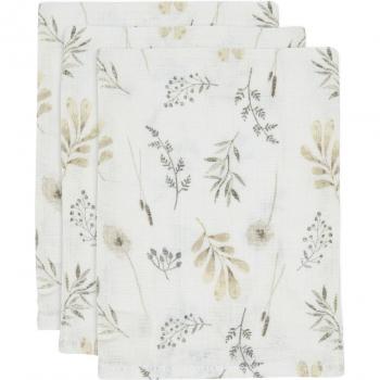 Set de 3 gants en coton à fleurs sauvages